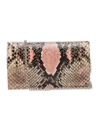 Ferragamo Embossed Leather Clutch