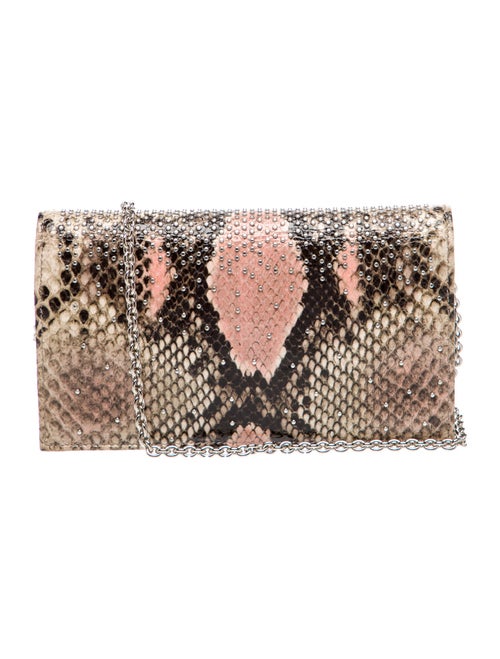 Ferragamo Embossed Leather Clutch