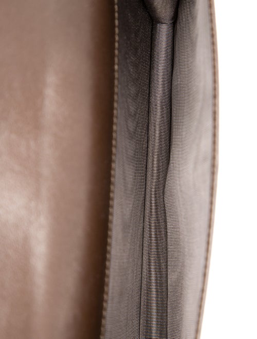 Ferragamo Embossed Leather Clutch