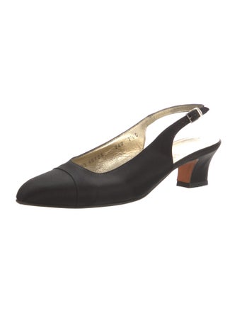 Ferragamo Satin Slingback Pumps