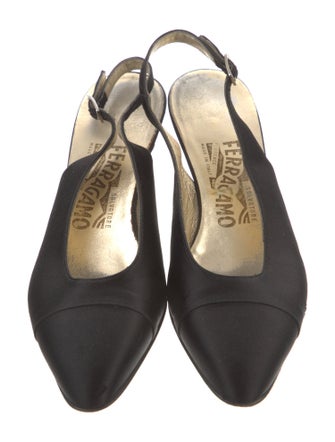 Ferragamo Satin Slingback Pumps