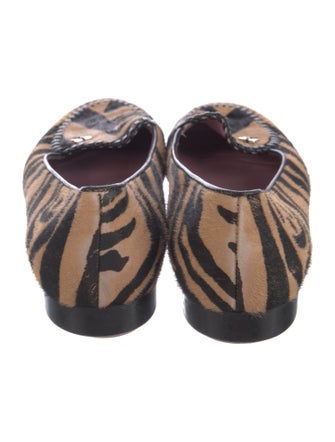 Salvatore Ferragamo Gancini Logo Ponyhair Flats