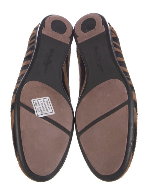 Salvatore Ferragamo Gancini Logo Ponyhair Flats