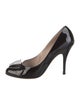 Ferragamo Vara Bow Accent Patent Leather Pumps