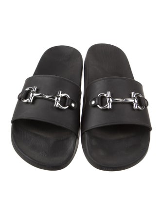 Ferragamo Horsebit Accent Rubber Slides