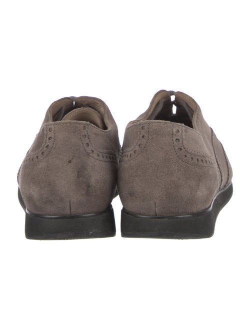 Ferragamo Suede Leather Trim Embellishment Oxfords