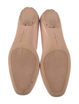 Ferragamo Gancini Logo Patent Leather Ballet Flats