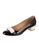 Ferragamo Vara Bow Accent Patent Leather Pumps