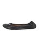 Ferragamo Vara Bow Accent Leather Ballet Flats