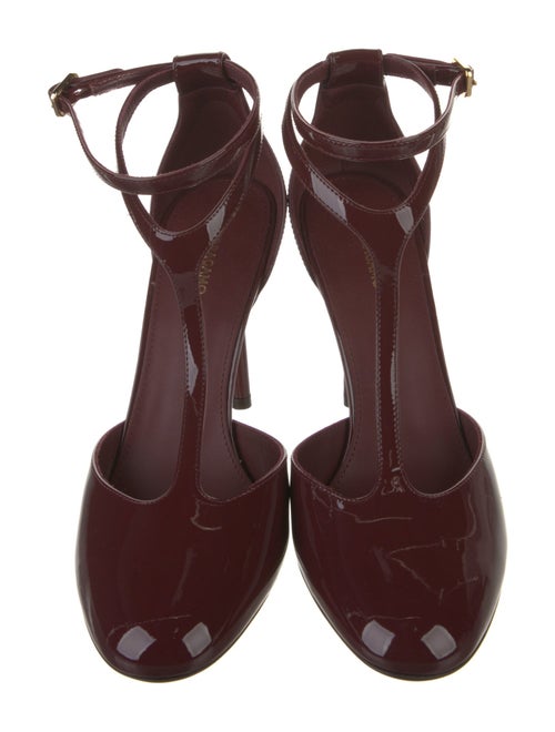 Ferragamo Patent Leather T-Strap Pumps