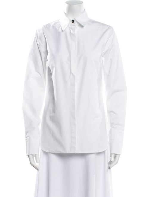 Ferragamo Long Sleeve Button-Up Top