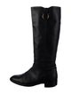 Salvatore Ferragamo Gancini Logo Leather Riding Boots