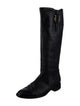 Salvatore Ferragamo Gancini Logo Leather Riding Boots