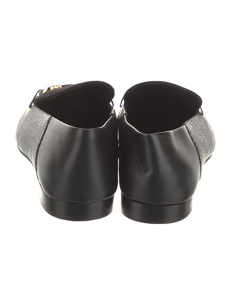 Ferragamo Gancini Logo Leather Dress Loafers