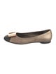 Ferragamo Leather Colorblock Pattern Ballet Flats