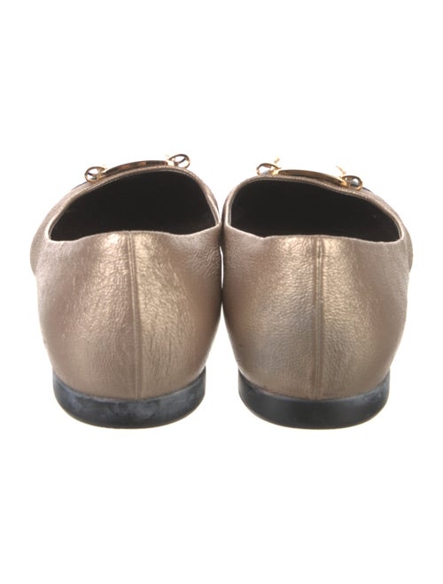 Ferragamo Leather Colorblock Pattern Ballet Flats