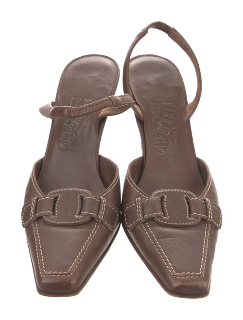 Ferragamo Leather Slingback Pumps