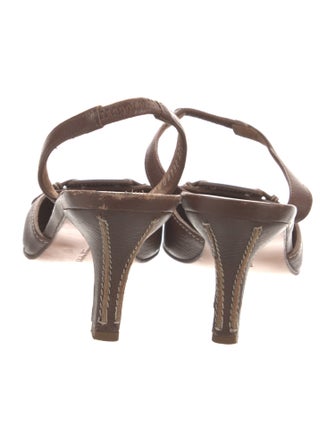 Ferragamo Leather Slingback Pumps