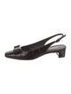 Ferragamo Embossed Leather Slingback Pumps