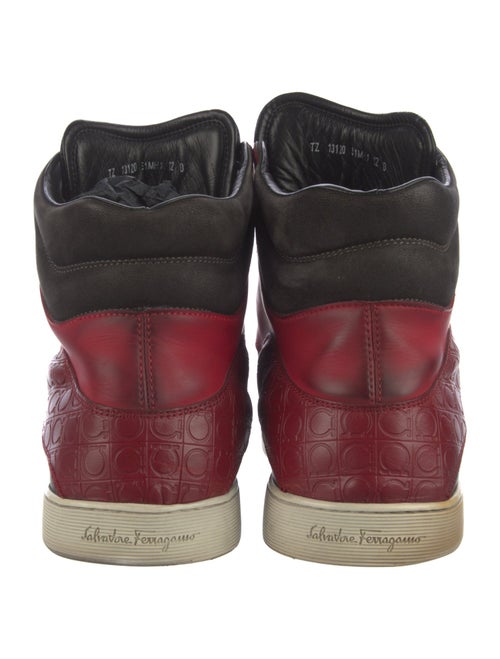 Ferragamo Gancini Logo Leather Sneakers