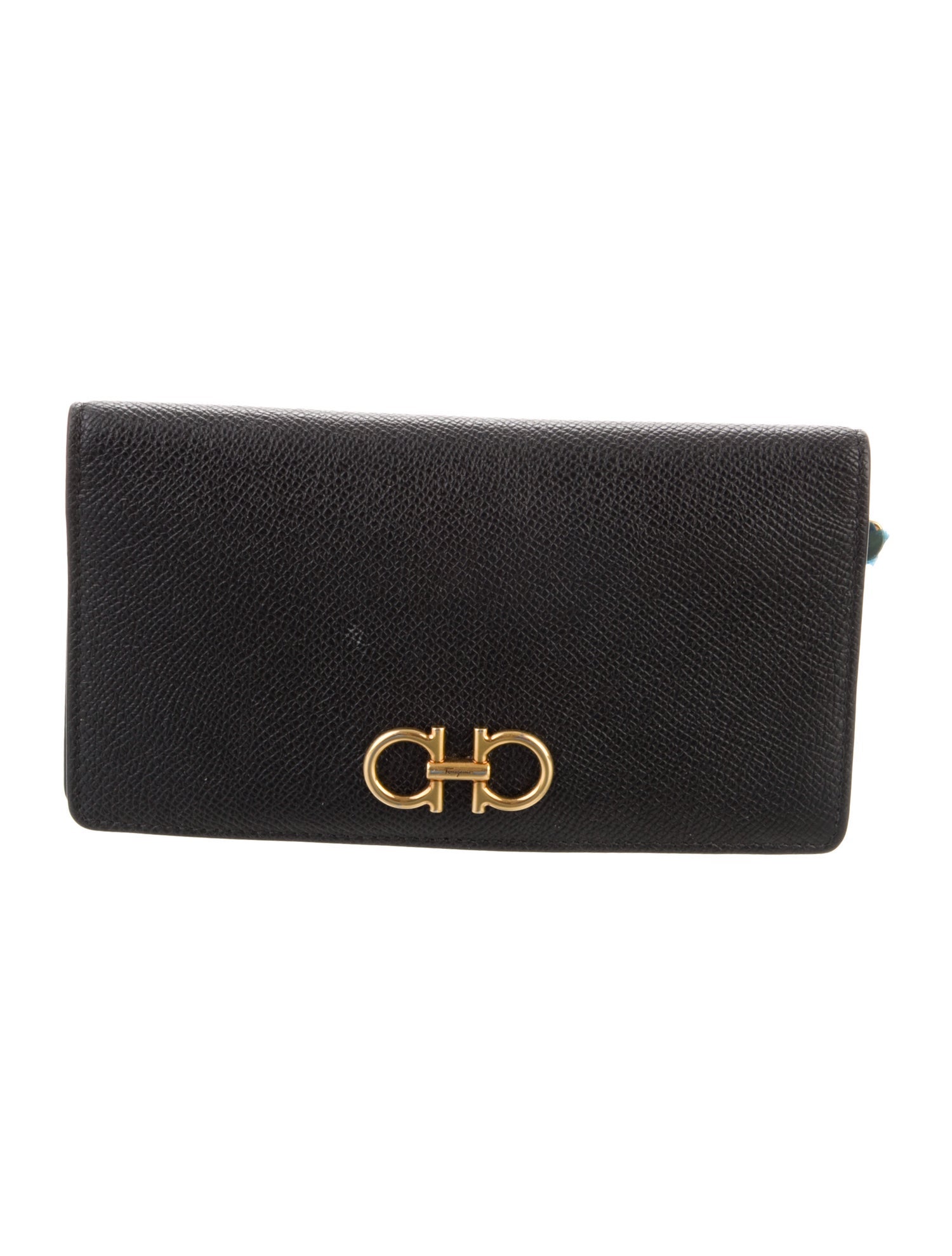 Ferragamo Horsebit Accent Leather Card Holder