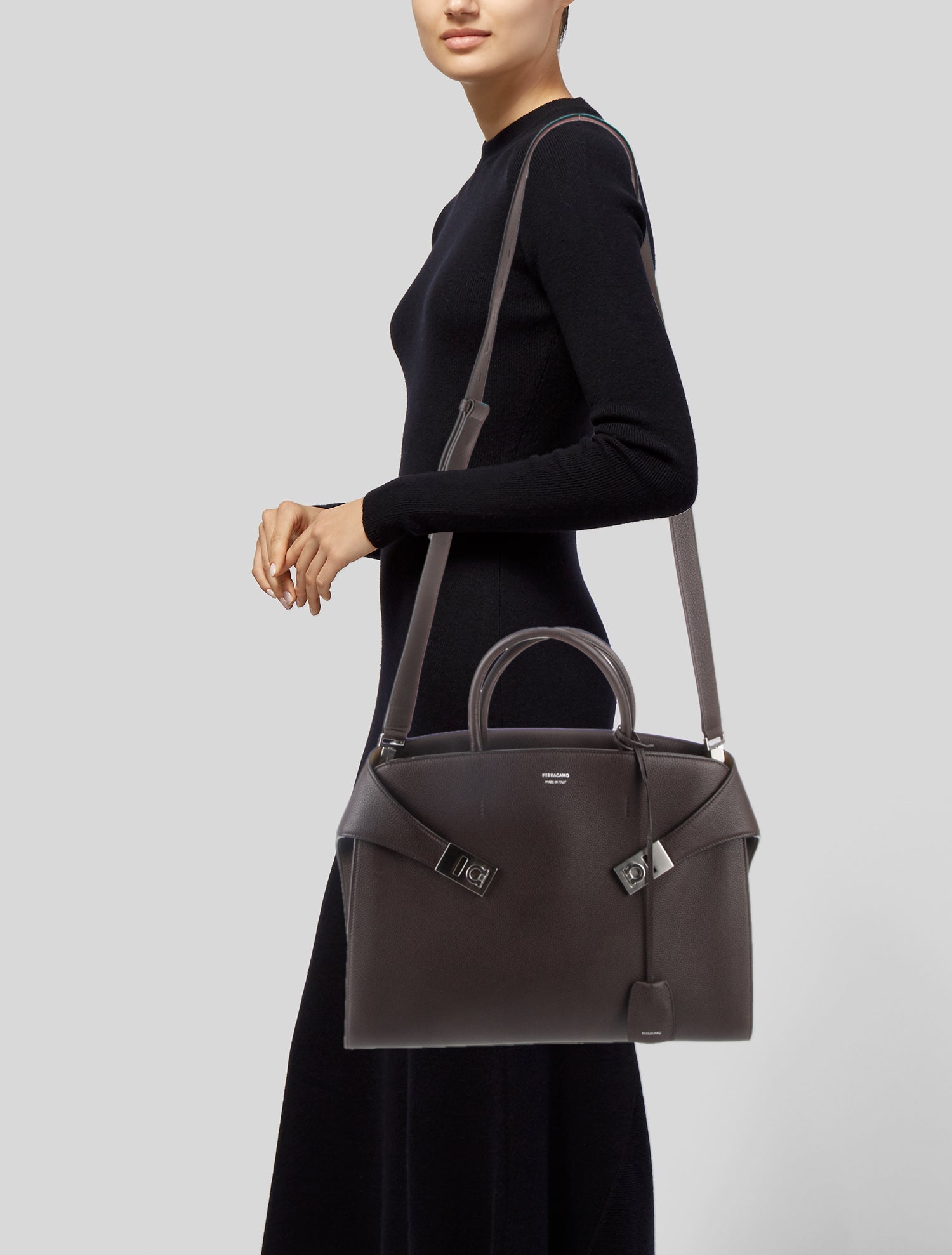 Ferragamo Leather Messenger Bag