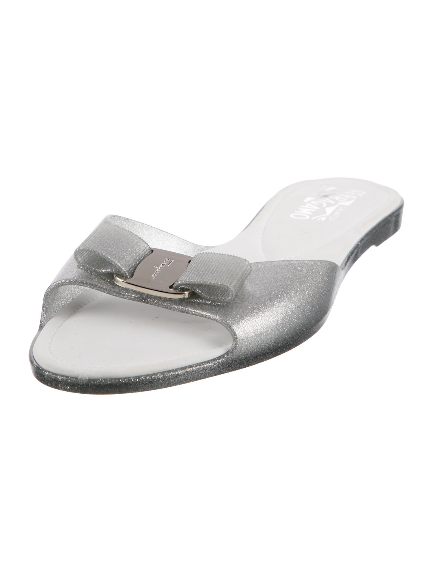 Ferragamo Vara Bow Accent Rubber Flats