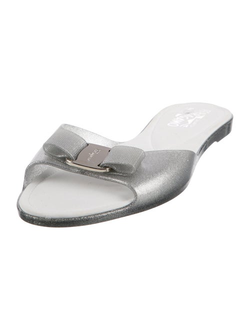 Ferragamo Vara Bow Accent Rubber Flats