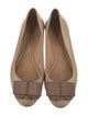 Ferragamo Vara Bow Accent Patent Leather Ballet Flats