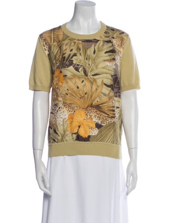 Ferragamo Virgin Wool Graphic Print T-Shirt