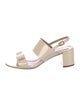 Ferragamo Vara Bow Accent Patent Leather Slingback Sandals