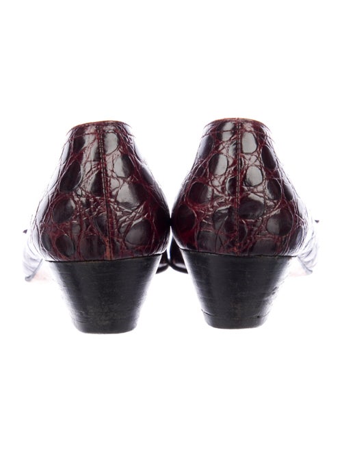 Ferragamo Crocodile Animal Print Loafers