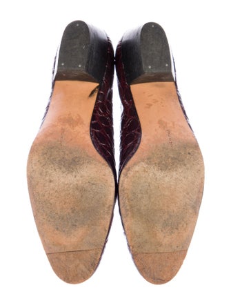 Ferragamo Crocodile Animal Print Loafers