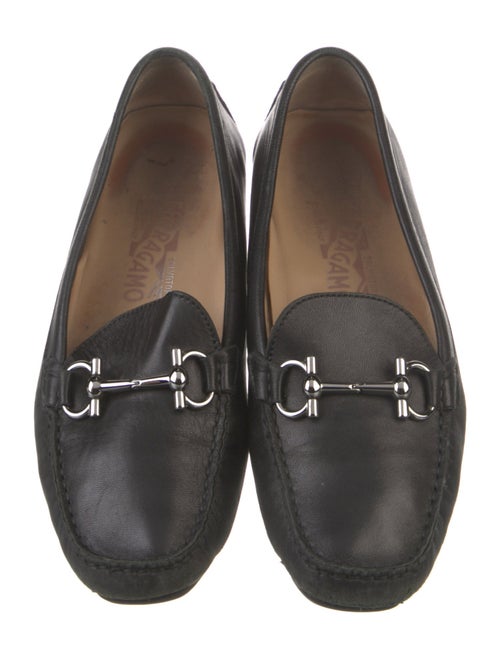 Ferragamo Gancini Logo Leather Loafers