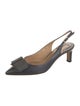 Ferragamo Vara Bow Accent Leather Slingback Pumps