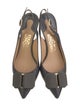 Ferragamo Vara Bow Accent Leather Slingback Pumps
