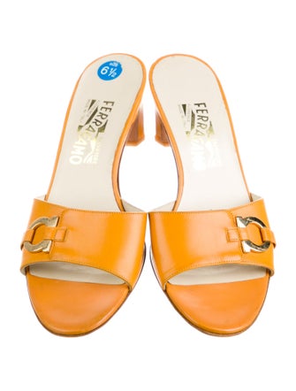 Ferragamo Leather Slides