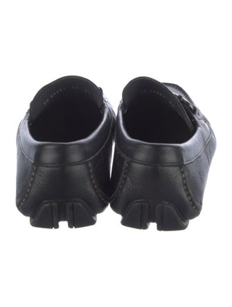 Ferragamo Gancini Logo Leather Drivers