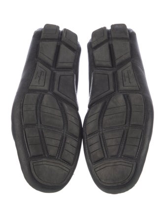 Ferragamo Gancini Logo Leather Drivers