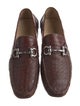Ferragamo Gancini Logo Embossed Leather Drivers