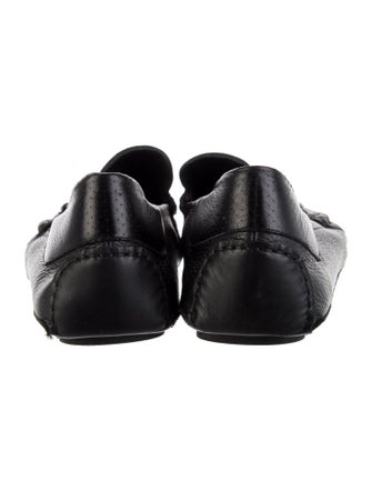 Ferragamo Gancini Logo Leather Drivers