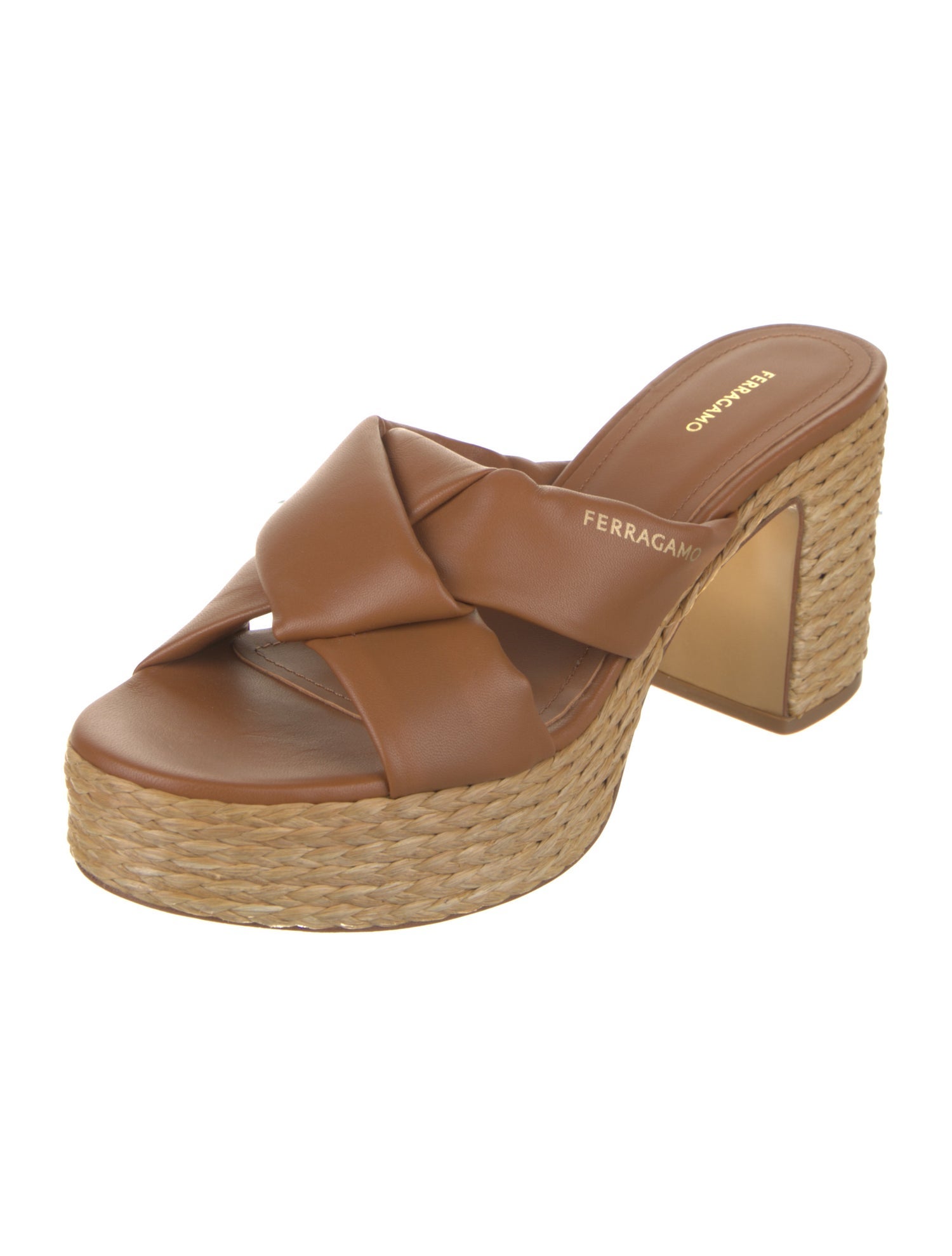 Ferragamo Leather Slides