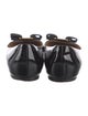 Ferragamo Vara Bow Accent Patent Leather Ballet Flats