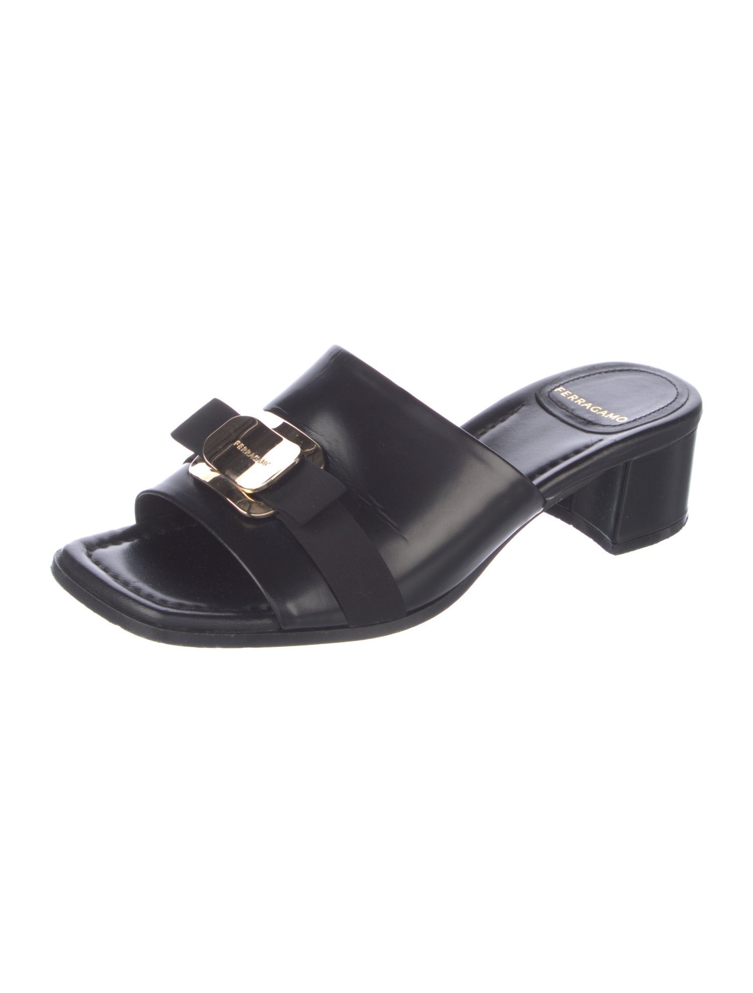 Ferragamo Leather Slides