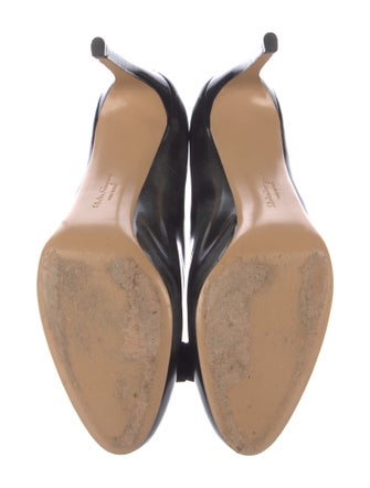 Ferragamo Patent Leather Grosgrain Trim Pumps