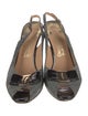 Ferragamo Vara Bow Accent Stingray Slingback Pumps