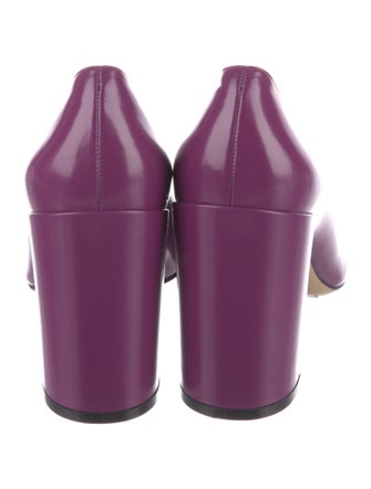 Ferragamo Leather Bow Accents Pumps