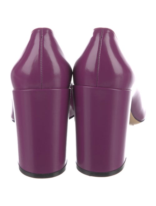 Ferragamo Leather Bow Accents Pumps