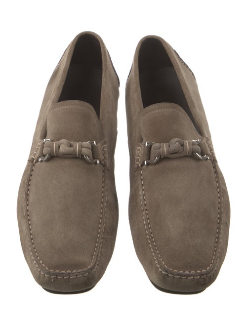 Ferragamo Gancini Logo Suede Drivers