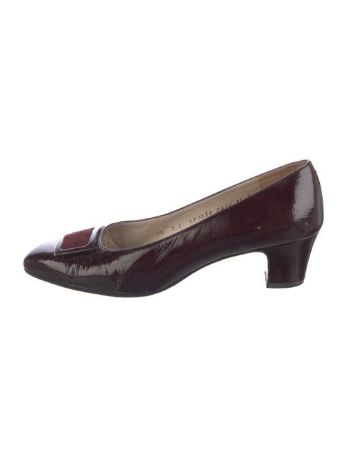 Ferragamo Vara Bow Accent Patent Leather Pumps